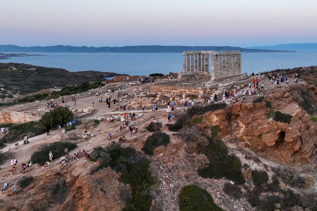 The Temple of Poseidon, in Cape Sounion, near Athens.