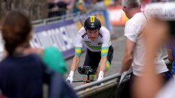 Australia's Rohan Dennis in action during the Men's Elite Road Individual Time Trial in Scotland, Britain on August 11, 2023.