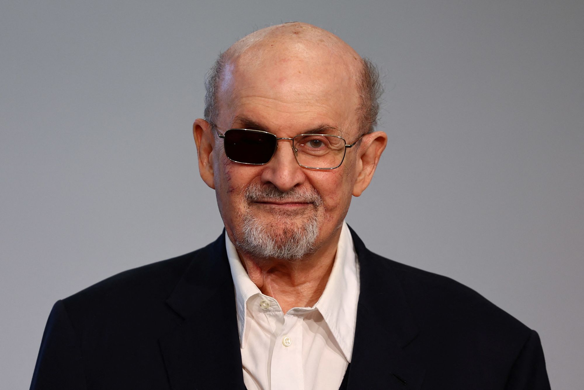 Author Salman Rushdie, pictured at a conference in October 2023