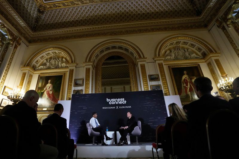 Sunak's November 2023 interview of Elon Musk was seen by many as an excruciating attempt to impress the billionaire Tesla and SpaceX CEO.