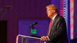 Former President and Presidential Republican candidate Donald Trump speaks to his supporters during the Florida Freedom Summit held at the Gaylord Palms Resort & Convention Center in Kissimmee, Florida, November 4. REUTERS/Octavio Jones