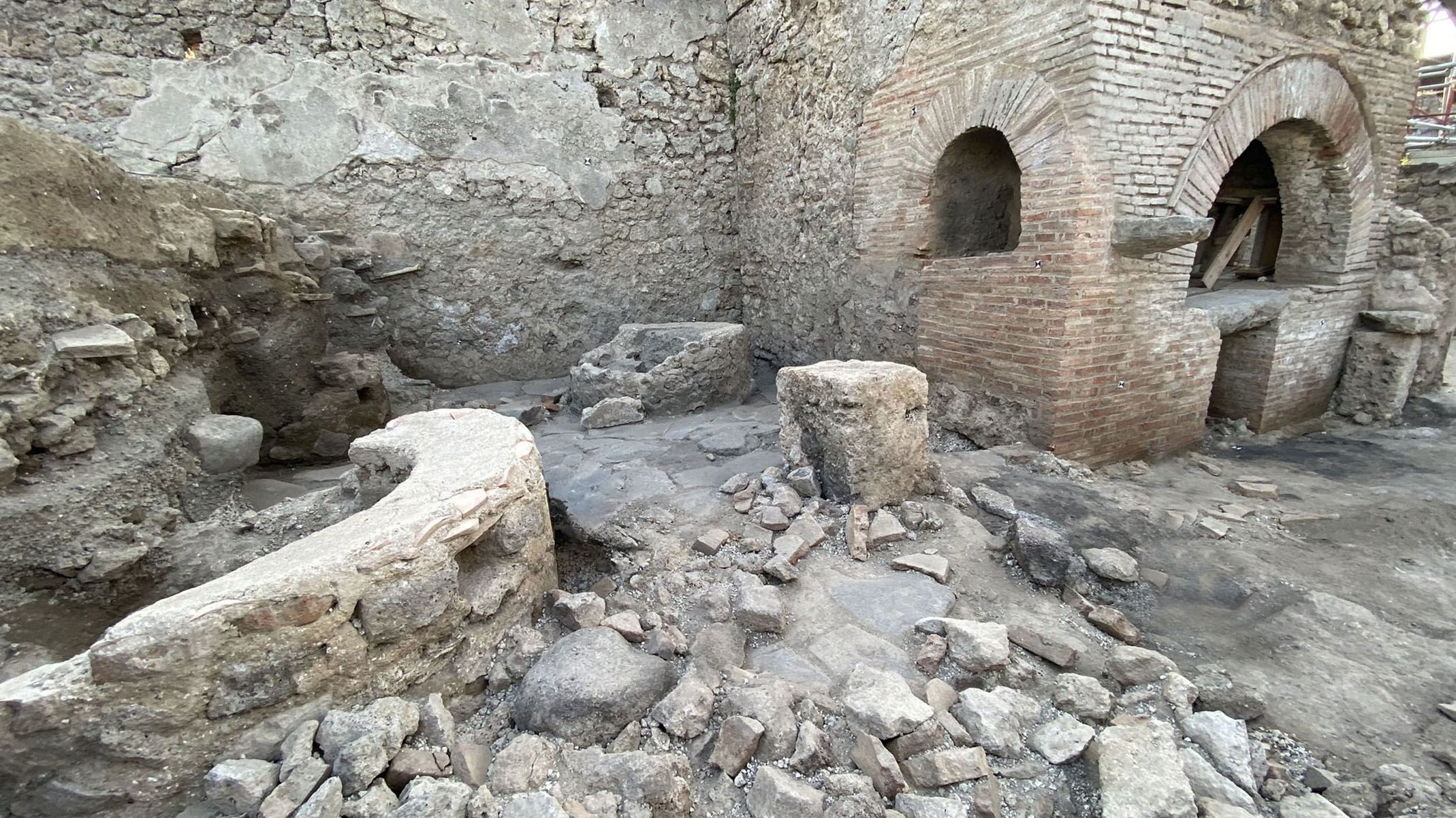 A view shows a "bakery-prison" where slaves and donkeys were locked up to grind the grain needed to make bread, in the ancient archeological site of Pompeii, Italy, in this handout photo obtained by Reuters on December 8.