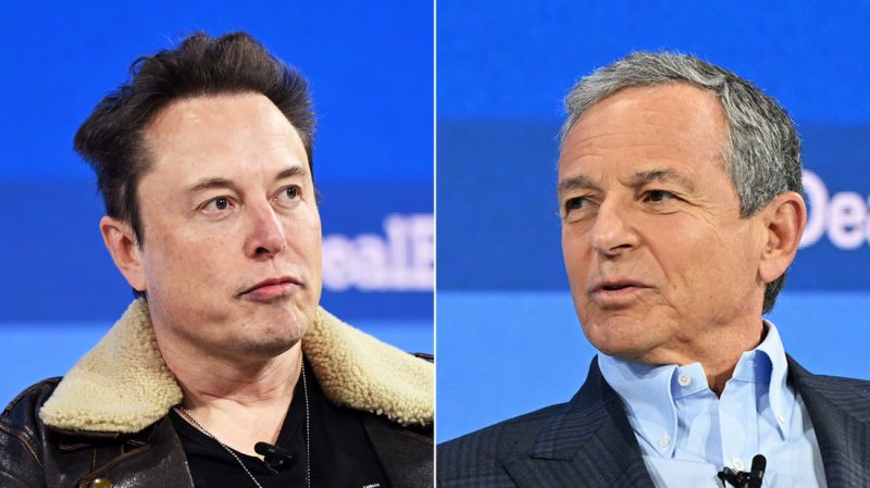Read more about the article Elon Musk demands Bob Iger ‘be fired’ after Disney pulled ads from X – CNN