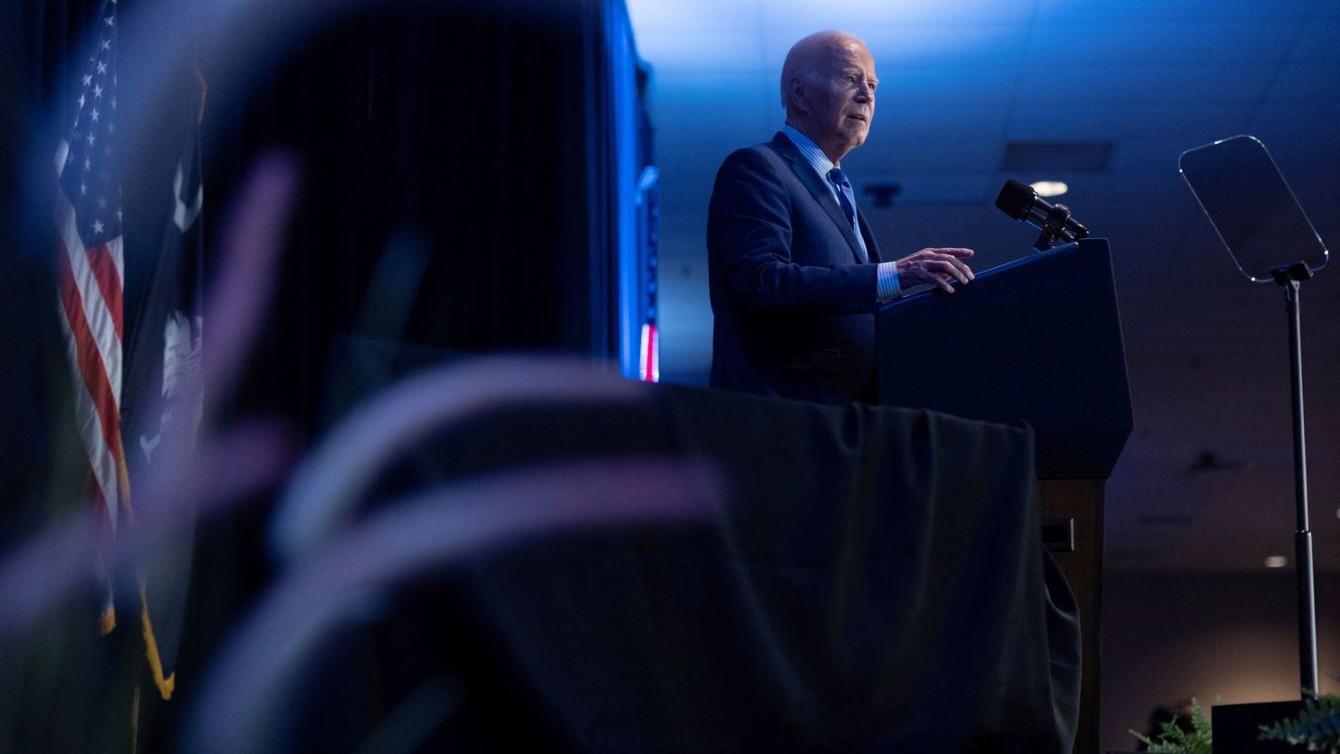 President Joe Biden delivers remarks at South Carolina's First in the Nation Dinner at the State Fairgrounds in Columbia, South Carolina, on January 27, 2024.