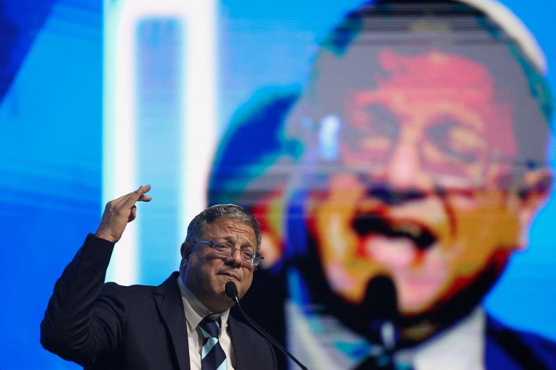 Israel's National Security Minister Itamar Ben-Gvir speaks at a convention calling for Israel to rebuild settlements in the Gaza Strip and the northern part of the Israeli-occupied West Bank, in Jerusalem, January 28, 2024. REUTERS/Ronen Zvulun     TPX IMAGES OF THE DAY