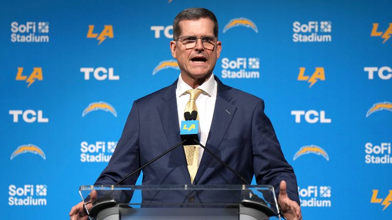 Jim Harbaugh feels like Morgan Freeman's character in The Shawshank Redemption when he takes over for the LA Chargers