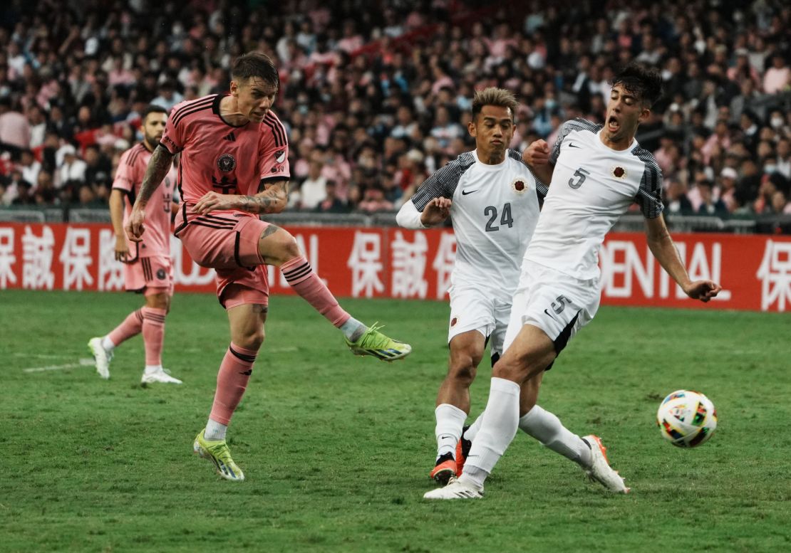 Inter Miami's game against a Hong Kong XI was played in front of a sellout crowd.