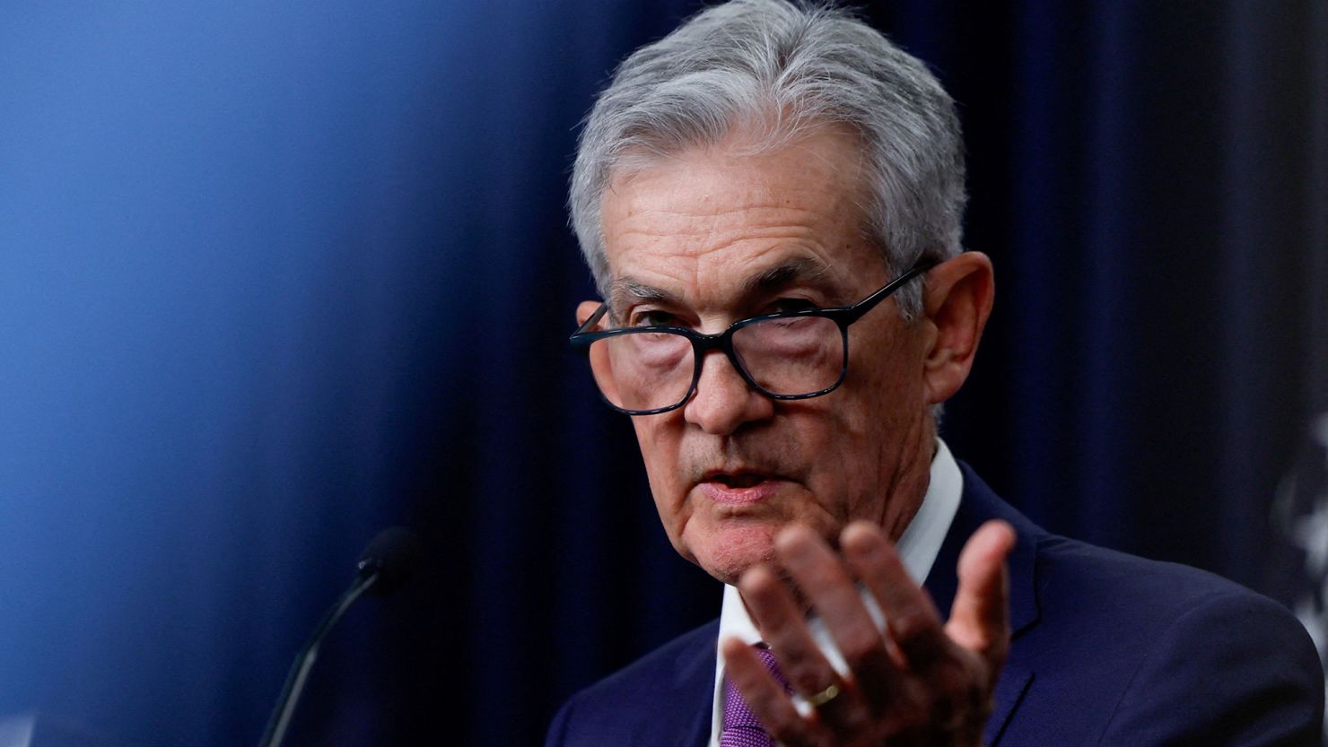 Federal Reserve Chair Jerome Powell holds a press conference following the release of the Fed's January interest rate policy decision at the Federal Reserve.