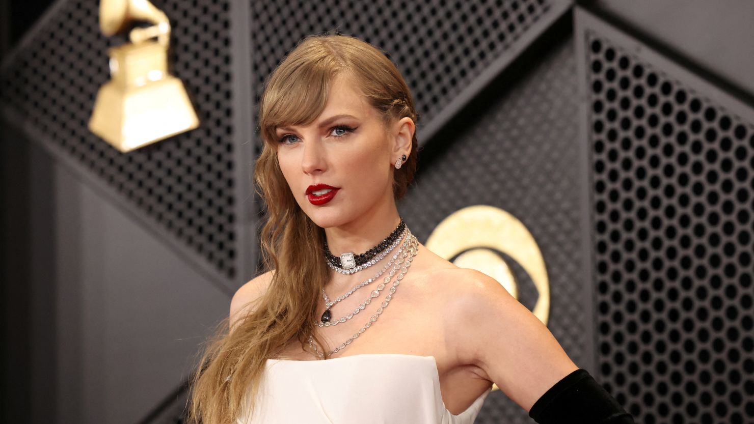 Taylor Swift at the Grammy Awards on Feb. 4.