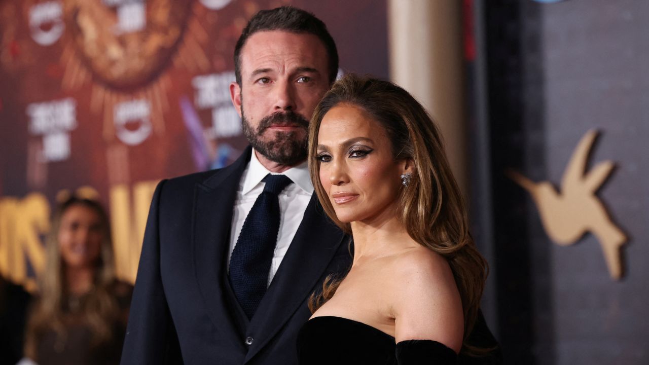 Ben Affleck and cast member Jennifer Lopez attend a premiere for the film "This Is Me... Now: A Love Story" in Los Angeles, California, U.S. February 13, 2024. REUTERS/Mario?Anzuoni