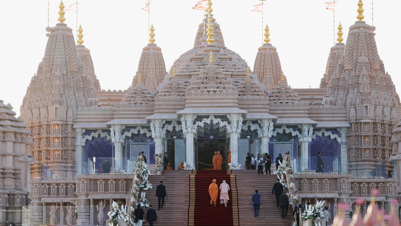 Modi laid the temple's foundation stone during a 2018 visit to the UAE, years before the temple opened on February 14, 2024.