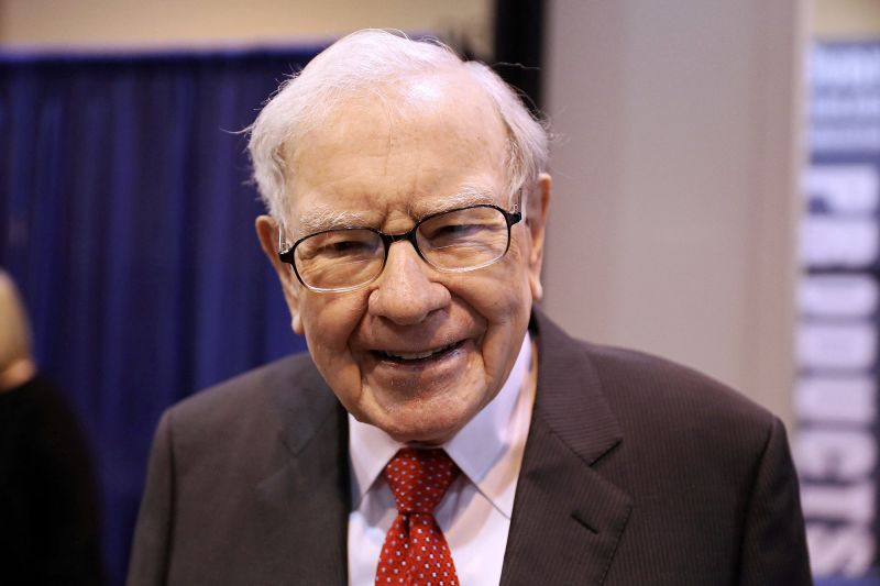 Warren Buffett at Berkshire Hathaway Inc's annual shareholder meeting