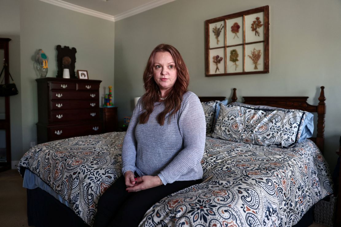 Kristia Rumbley poses in her bedroom, in Birmingham, Alabama, on February 23.