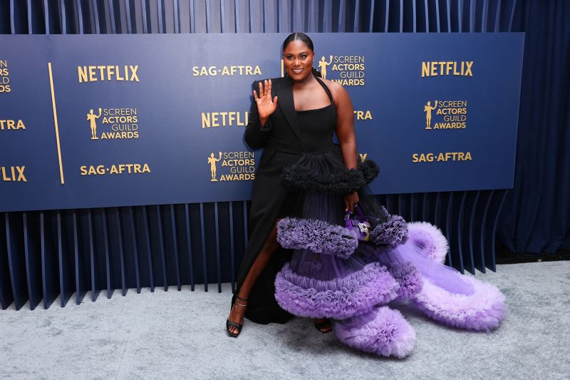Danielle Brooks in an ombre Christian Siriano gown.