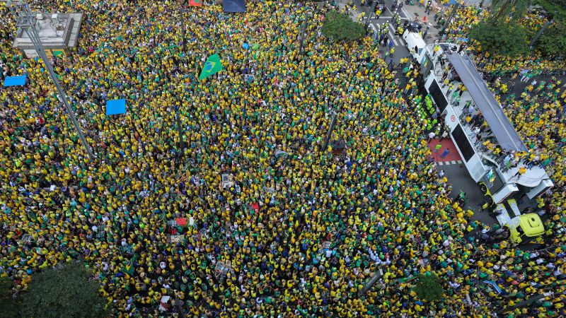 Brazil’s Jair Bolsonaro rejects coup allegations as thousands of supporters rally in Sao Paulo