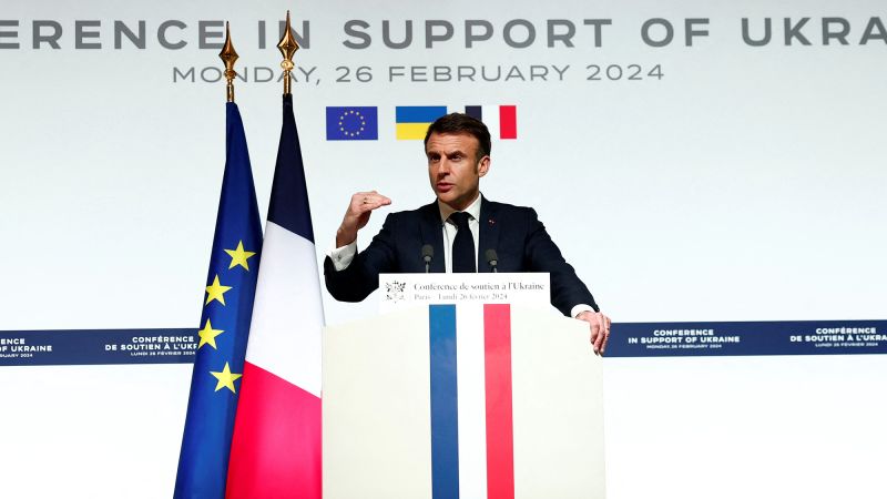 Macron says ‘nothing ruled out’ including using Western troops to stop Russia winning Ukraine war – CNN