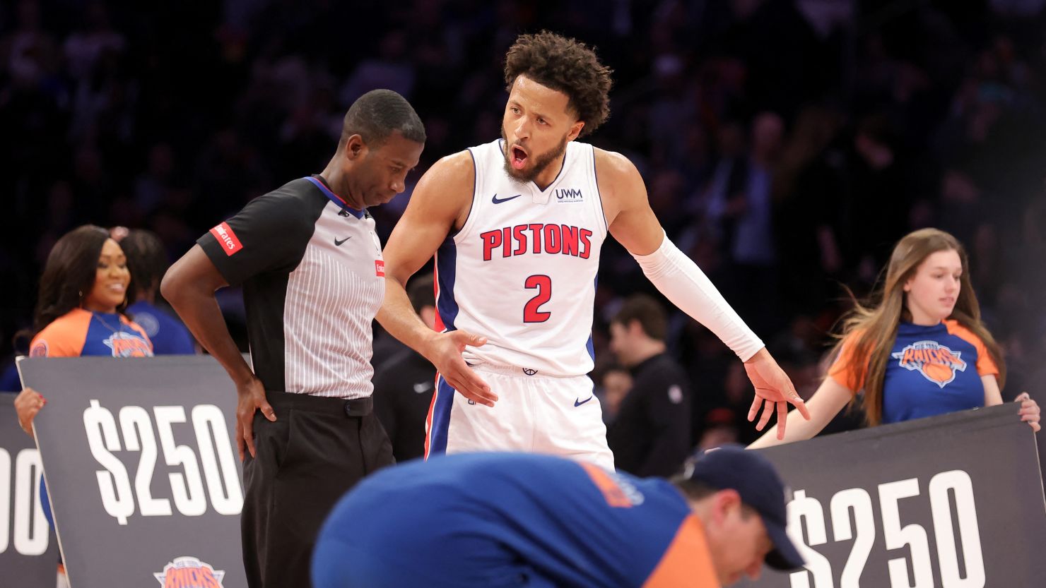 The Pistons were fuming with a late no-call that cost them the game.