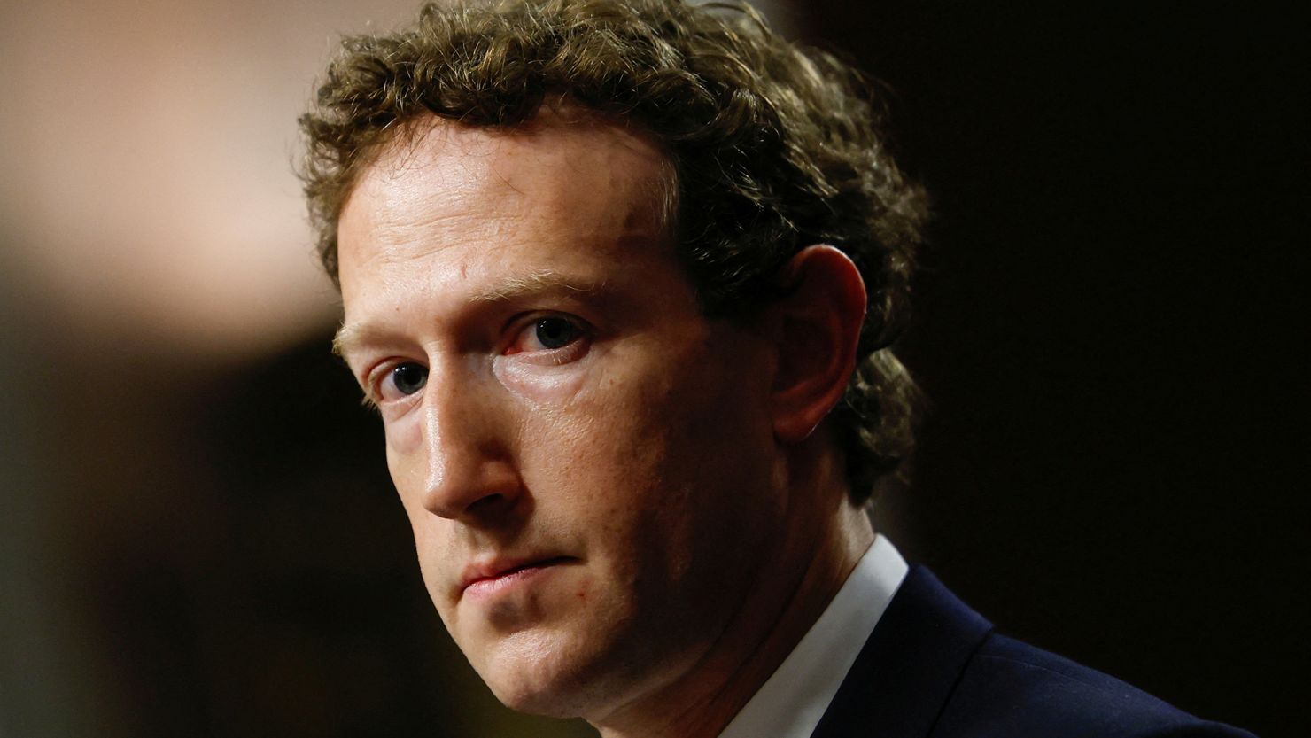 Meta's CEO Mark Zuckerberg attends a US Senate Judiciary Committee hearing on online child sexual exploitation in Washington DC in January 2024.