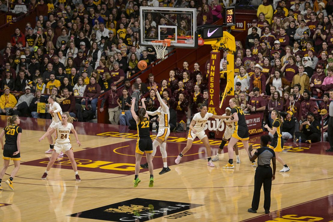 Clark broke Woodard’s record for the most points scored in major women’s college basketball history Wednesday in the Hawkeyes' 108-60 blowout win over the University of Minnesota.