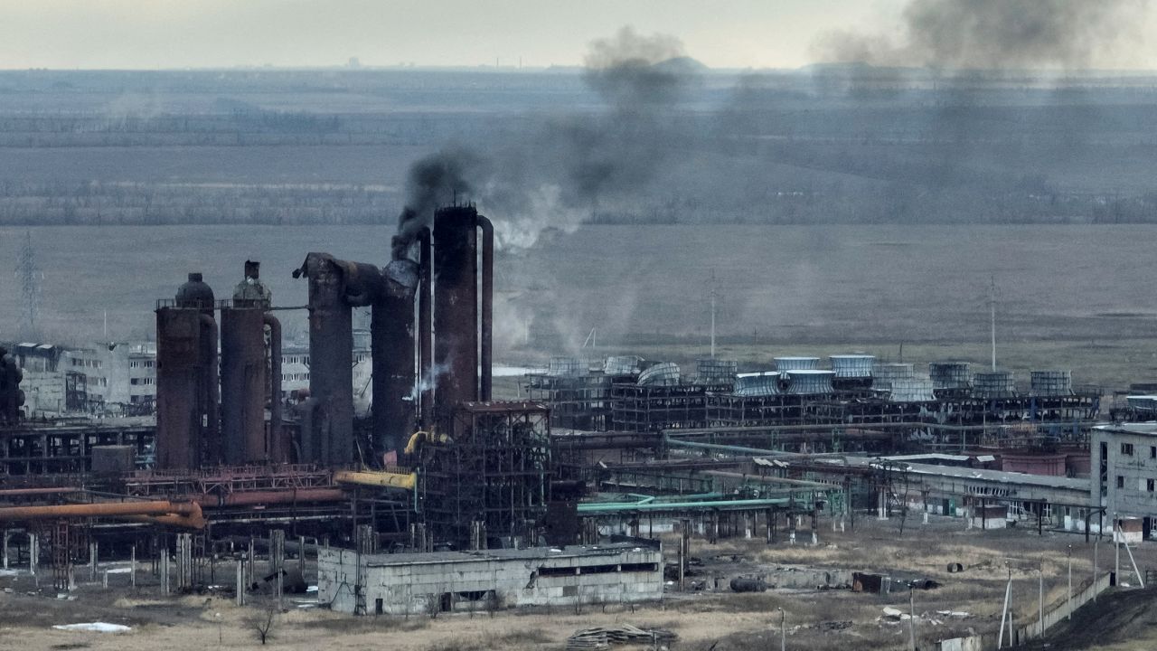A drone view shows the Avdiivka Coke and Chemical Plant recently captured by Russian troops in the front line town of Avdiivka, amid Russia's attack on Ukraine, in Donetsk region, Ukraine February 20, 2024.