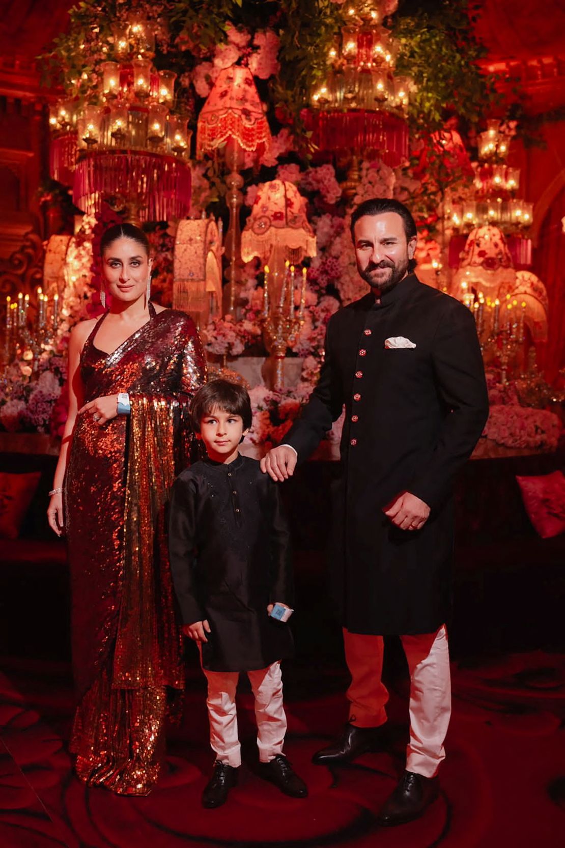 Actor Saif Ali Khan, his wife, actor Kareena Kapoor Khan, and their son Taimur Ali.