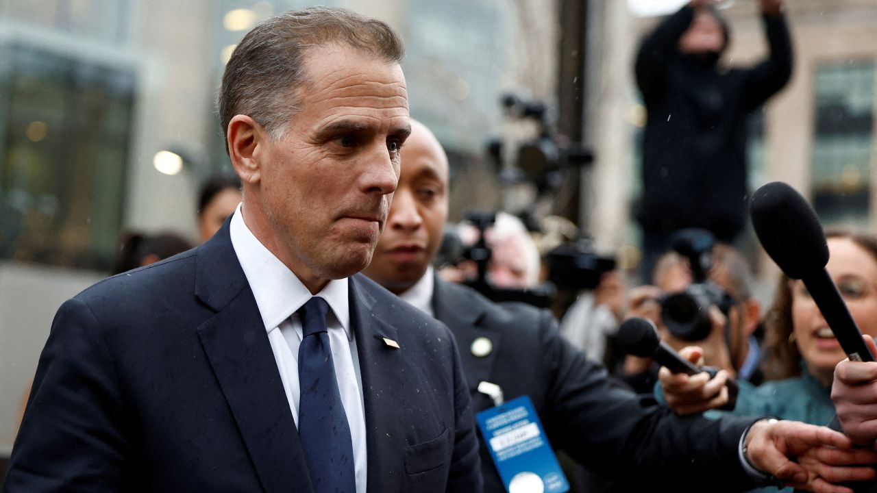 FILE PHOTO: Hunter Biden, son of U.S. President Joe Biden, departs following a closed deposition with members of the Republican-led House Oversight Committee conducting an impeachment inquiry into the president, at the O'Neill House Office Building in Washington, U.S., February 28, 2024. REUTERS/Evelyn Hockstein/File Photo