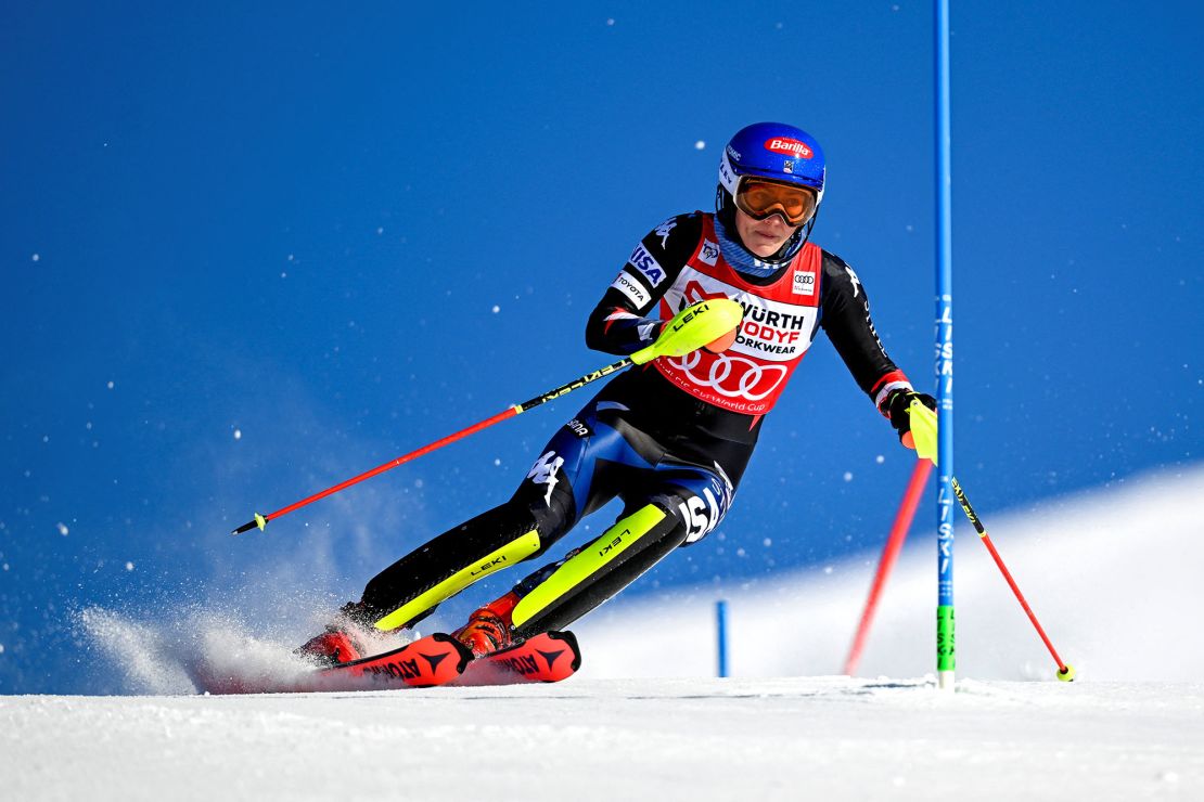 Shiffrin returned to the sport after six weeks out injured.