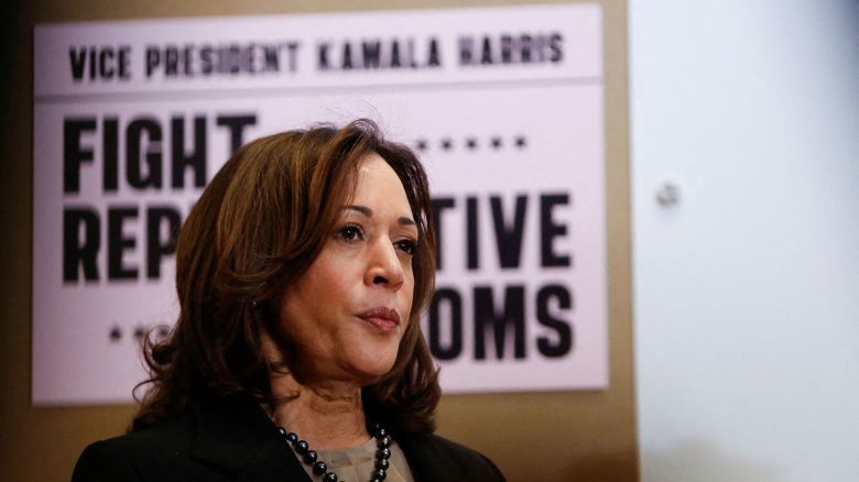 Vice President Kamala Harris visits St. Paul Health Center, a clinic that performs abortions, in St. Paul, Minnesota, on Thursday.