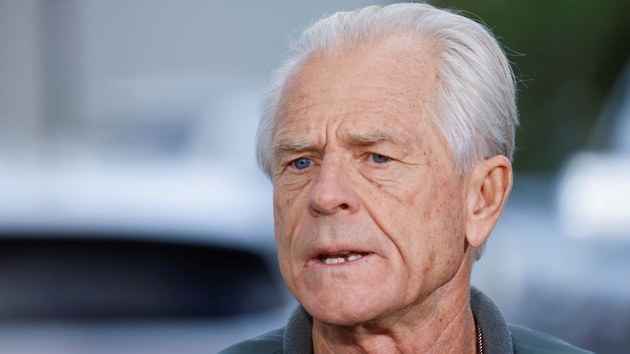 Peter Navarro, who served as U.S. then-President Donald Trump's trade adviser, talks to the media before turning himself in at a federal correctional institution to begin his prison sentence for defying a subpoena from a panel that investigated the January 6, 2021, attack on the U.S. Capitol, in Miami, Florida, U.S. March 19, 2024.  REUTERS/Marco Bello