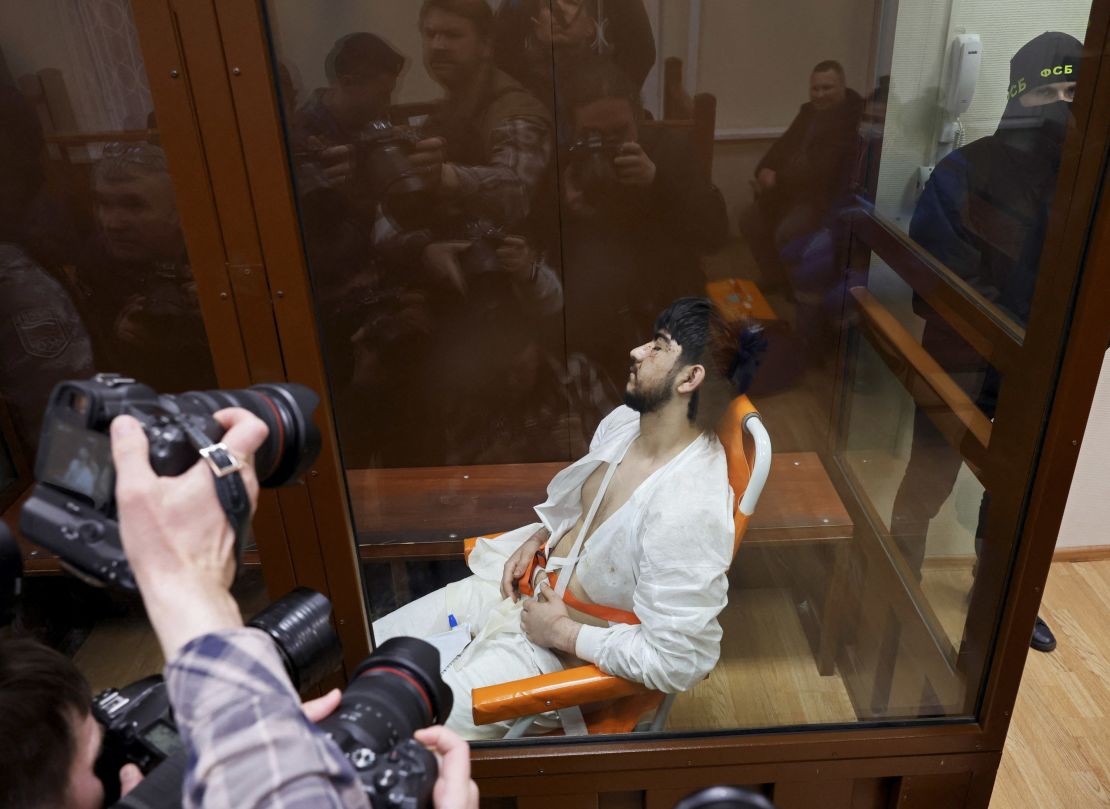 Mukhammadsobir Faizov, a suspect in the shooting attack, appeared unresponsive in court, on Sunday.