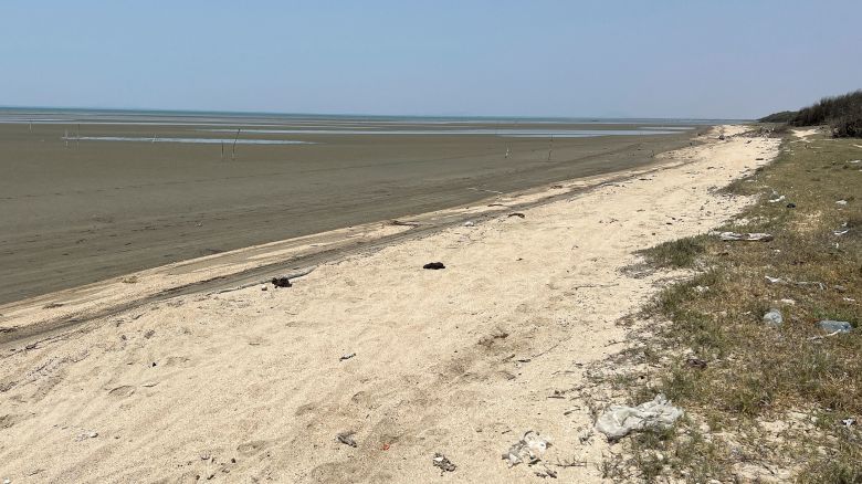 The Playa Vicente beach where authorities found the bodies of eight Chinese migrants who died when their boat capsized off the coast of the Mexican state of Oaxaca.