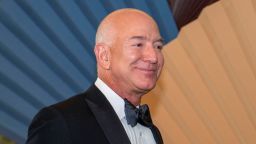 Amazon CEO Jeff Bezos arrives for an official State Dinner held by President Joe Biden in honor of Japanese Prime Minister Fumio Kishida at the White House on April 10, 2024.