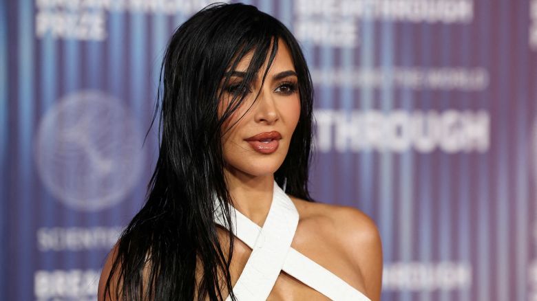 Kim Kardashian attends the Breakthrough Prize awards in Los Angeles.