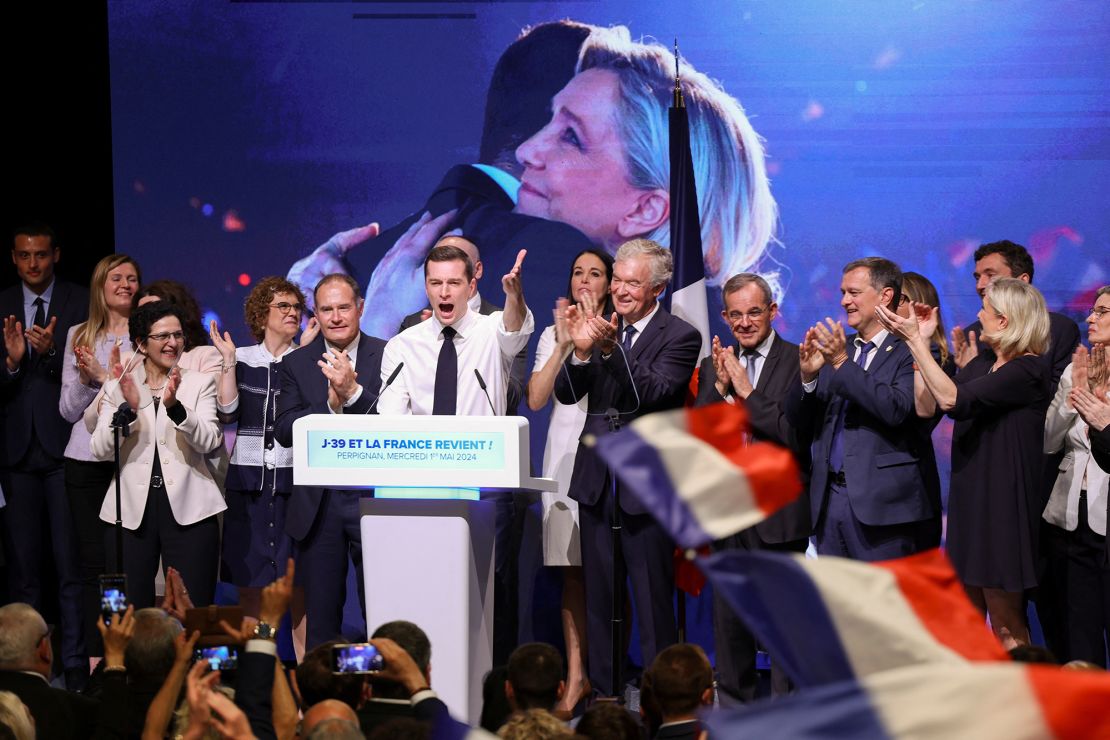 Jordan Bardella of France's National Rally party, which has distanced itself from the AfD.