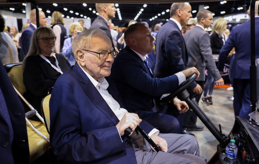 Berkshire Hathaway Chairman Warren Buffett attends the Berkshire Hathaway Inc annual shareholders' meeting in Omaha, Nebraska, on May 3, 2024.