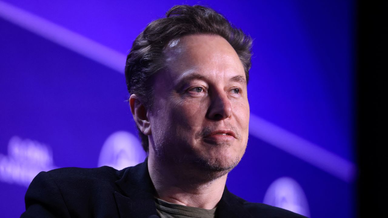 Elon Musk, Chief Executive Officer of SpaceX and Tesla and owner of X looks on during the Milken Conference 2024 Global Conference Sessions at The Beverly Hilton in Beverly Hills, California, U.S., May 6, 2024.