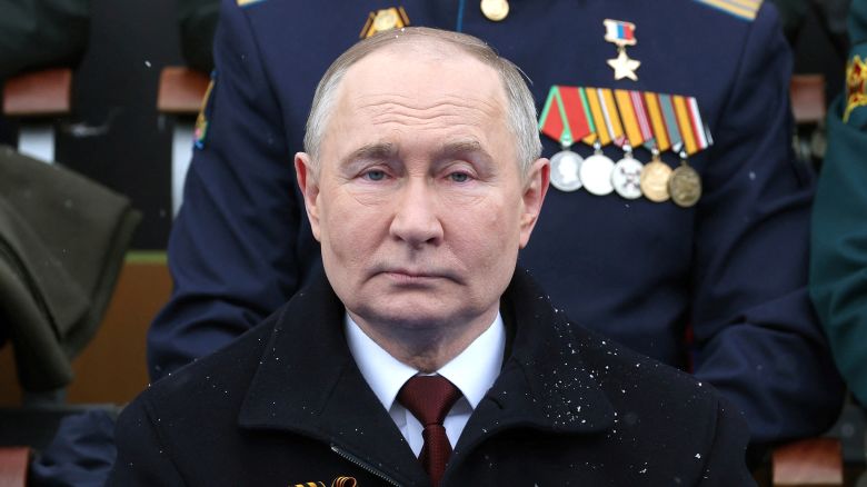Russian President Vladimir Putin attends a military parade on Victory Day, which marks the 79th anniversary of the victory over Nazi Germany in World War Two, in Red Square in Moscow, Russia, May 9, 2024. Sputnik/Mikhail Klimentyev/Pool via REUTERS ATTENTION EDITORS - THIS IMAGE WAS PROVIDED BY A THIRD PARTY.