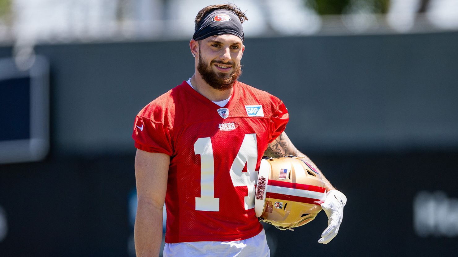 San Francisco 49ers wide receiver Ricky Pearsall during the rookie minicamp.