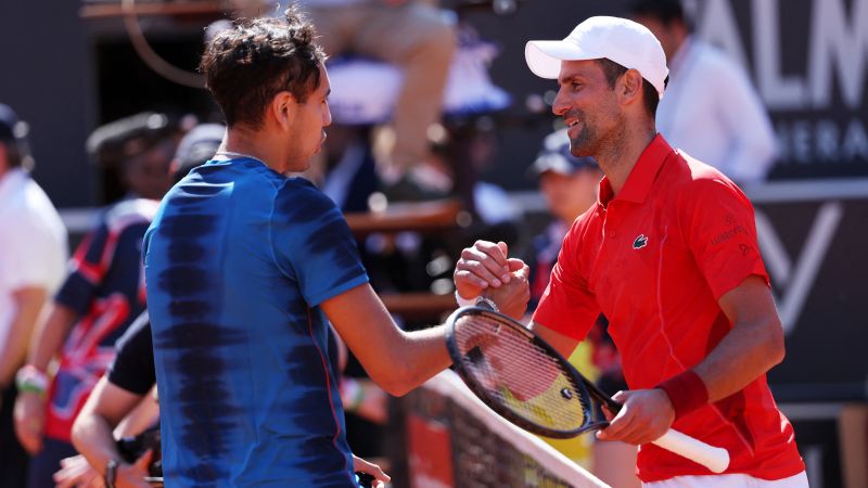 Novak Djokovic suffers shock loss as Alejandro Tabilo beats him at the Italian Open in just 67 minutes