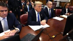 NEW YORK, NEW YORK - MAY 13: Former U.S. President Donald Trump and attorneys Todd Blanche, Emil Bove and Susan Necheles attend his trial for allegedly covering up hush money payments at Manhattan Criminal Court on May 13, 2024 in New York City. Trump was charged with 34 counts of falsifying business records last year, which prosecutors say was an effort to hide a potential sex scandal, both before and after the 2016 presidential election. Trump is the first former U.S. president to face trial on criminal charges.     Spencer Platt/Pool via REUTERS