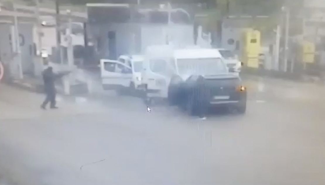 Gunmen wearing balaclavas ambush a prison van to free notorious inmate "The Fly."