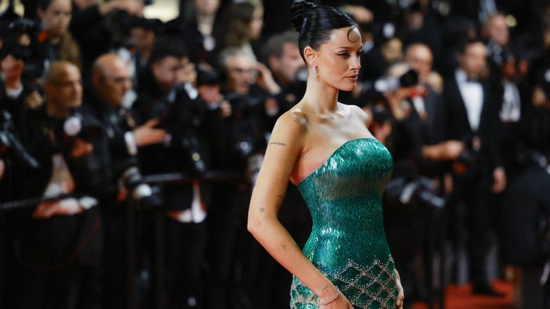 Oriana Sabatini poses on the red carpet during arrivals for the screening of the film "The Shrouds" (Les linceuls) in competition at the 77th Cannes Film Festival in Cannes, France, May 20, 2024. REUTERS/Clodagh Kilcoyne