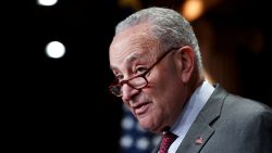 U.S. Senate Majority Leader Chuck Schumer (D-NY) speaks during a press conference about the failure to pass a border security bill after most Republicans voted against it, on Capitol Hill in Washington, U.S., May 23, 2024. REUTERS/Amanda Andrade-Rhoades