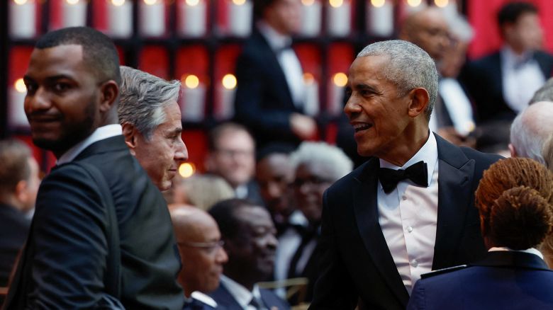 Former President Barack Obama and Secretary of State Antony Blinken attend an official State Dinner in honour of President Ruto at the White House in Washington, on May 23, 2024.