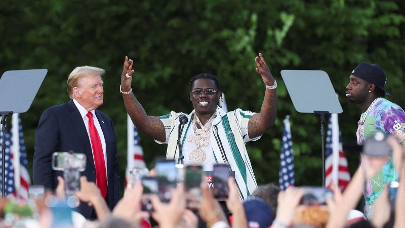 Trump shares stage at Bronx rally with rappers indicted over alleged conspiracy to commit murder