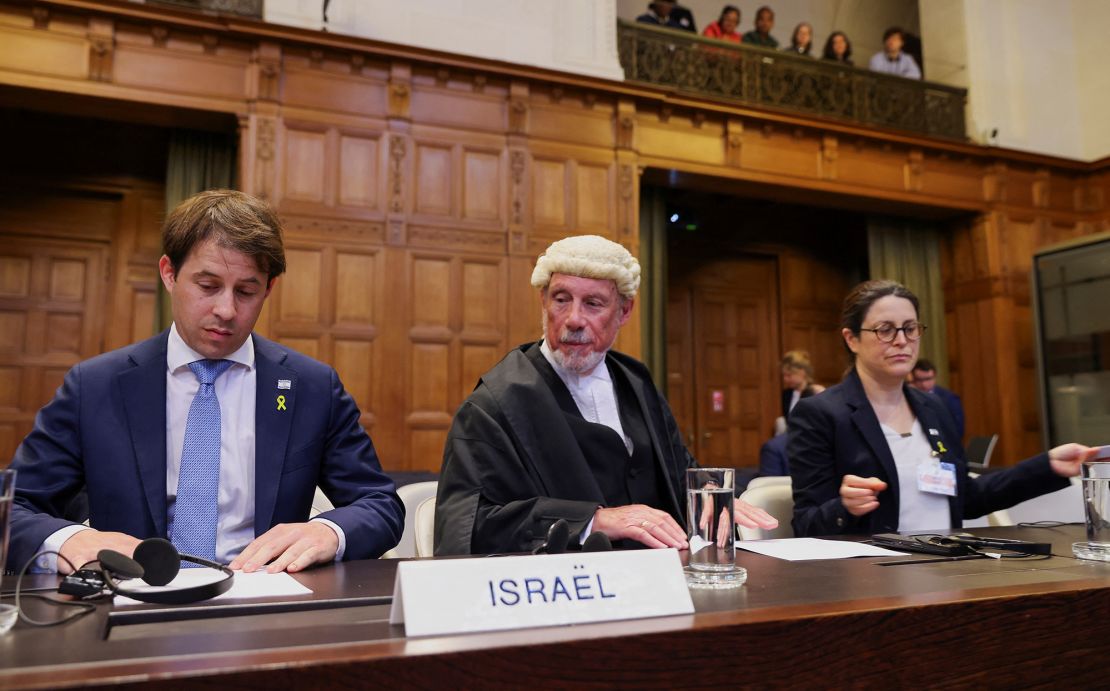 British jurist Malcolm Shaw and Yaron Wax at the International Court of Justice (ICJ), in The Hague, Netherlands on May 24.