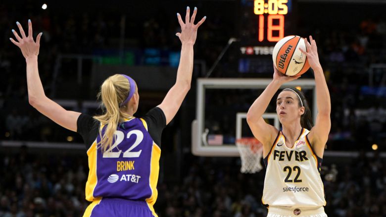 Caitlin Clark hit an important late three-pointer to lift the Indiana Fever to their first victory of the season over the LA Sparks.