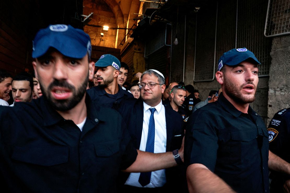 The issue of military exemption poses a threat to the coalition with ultra-Orthodox parties led by National Security Minister Itamar Ben-Gvir, pictured here, and Finance Minister Bezalel Smotrich.