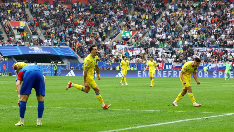 Ukraine produces stirring 2-1 comeback win against Slovakia at Euro 2024