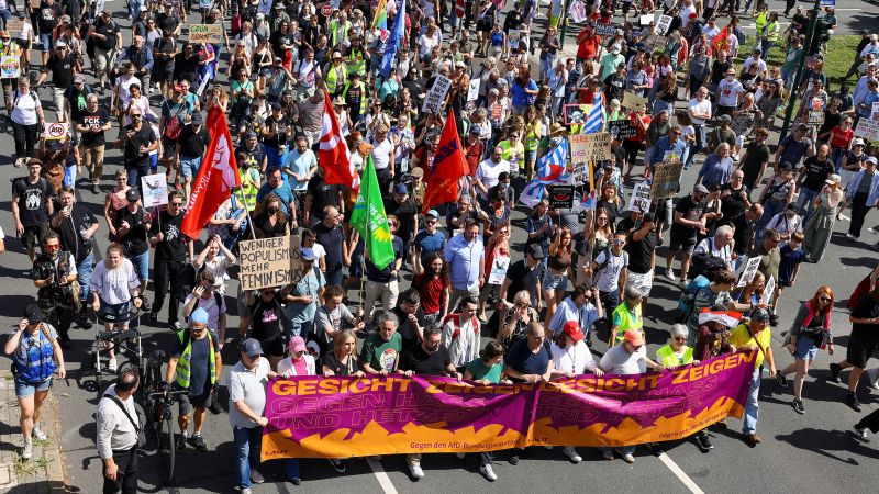 Protesters and police clash as Germany’s far-right AfD begin conference | CNN